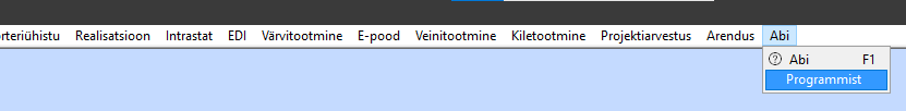 Menüü Abi/Programmist