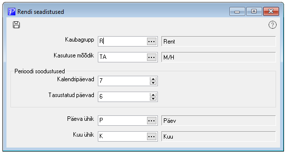 Seadistuste aken