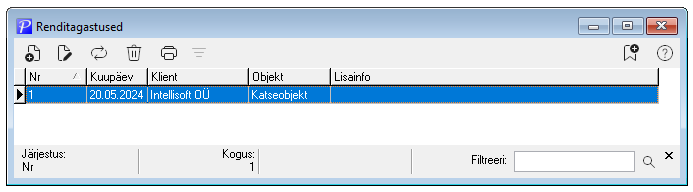Tagastuste register